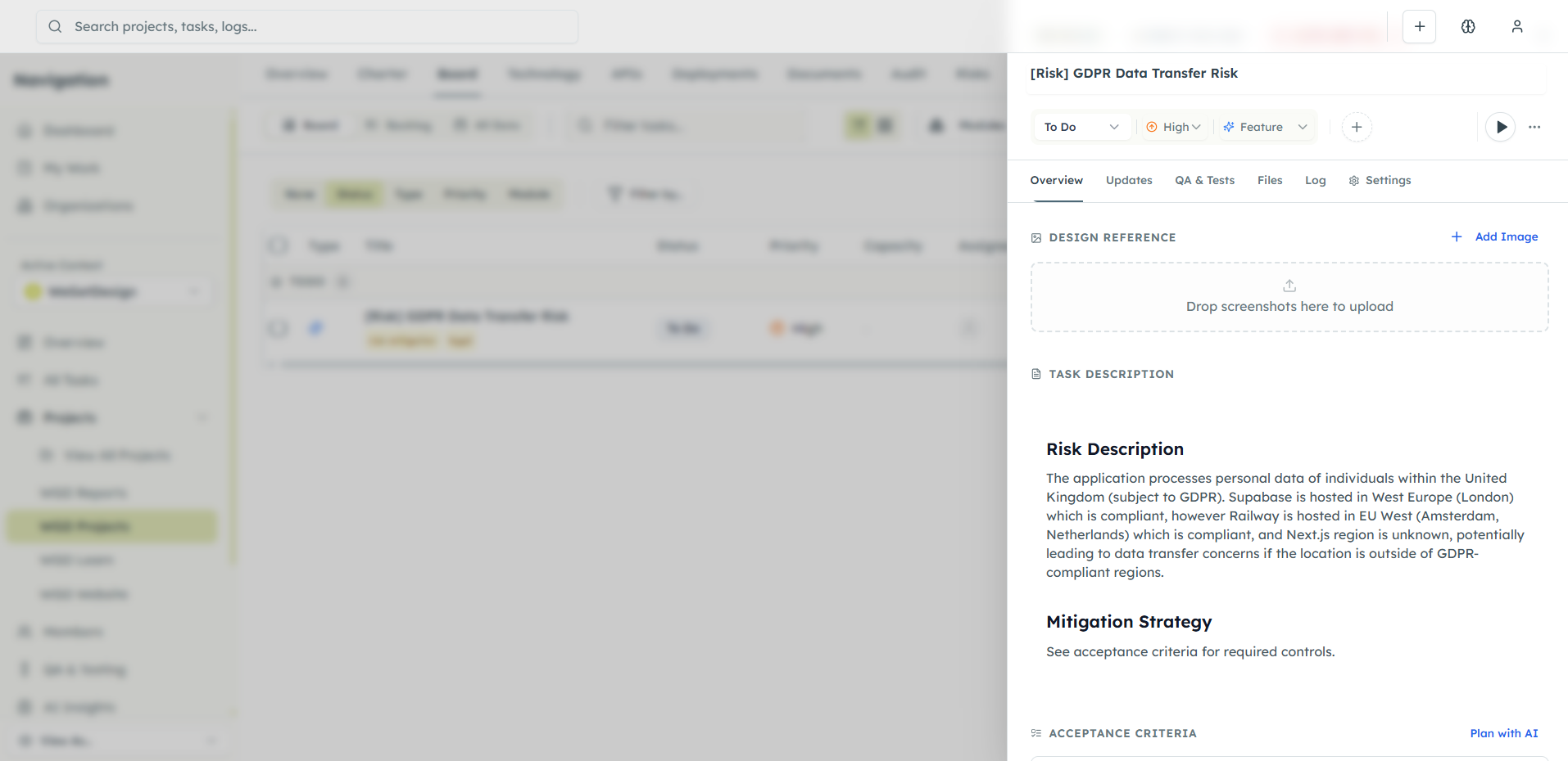 Task and Delivery Tracking